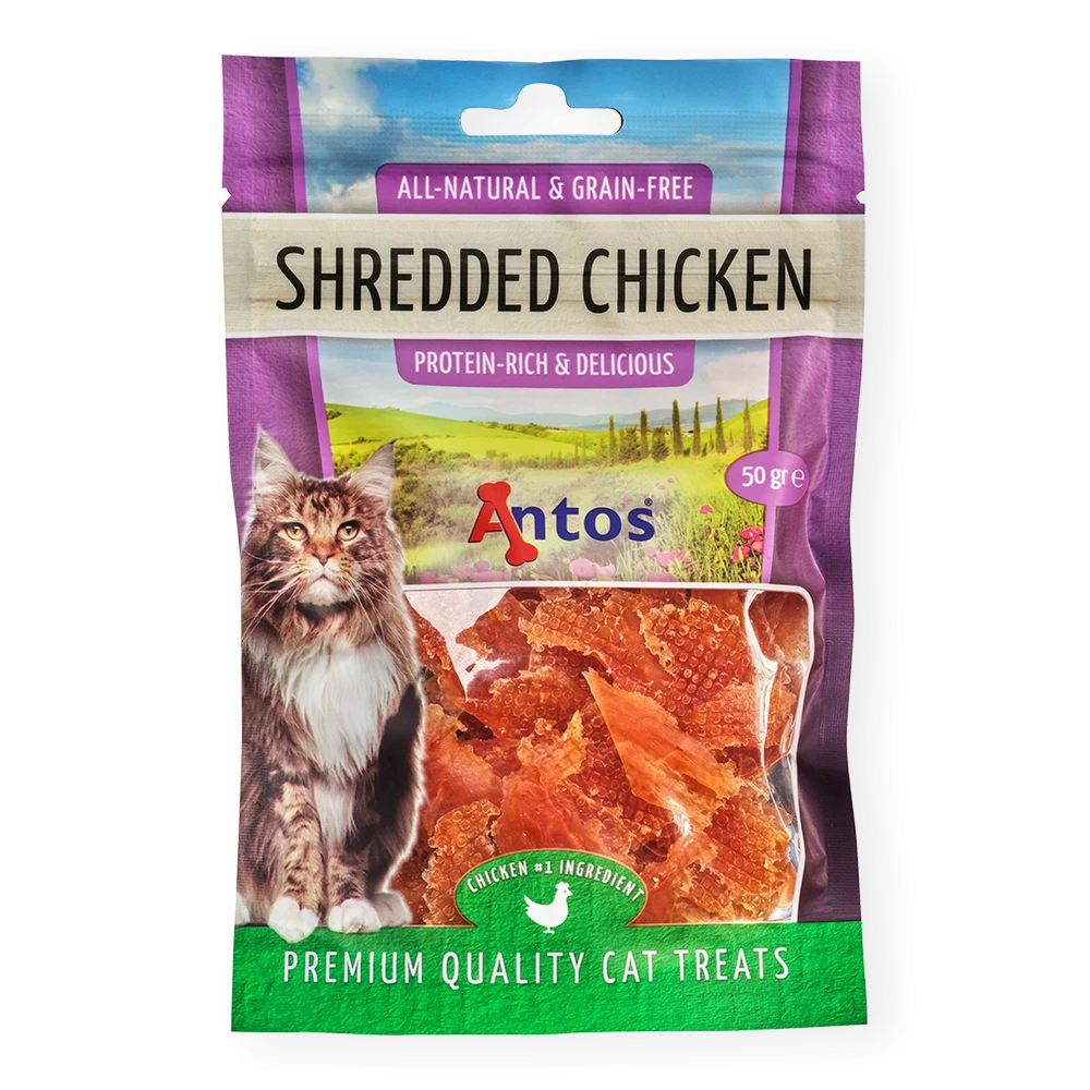Cat Treats Shredded Chicken 50 gr Antos