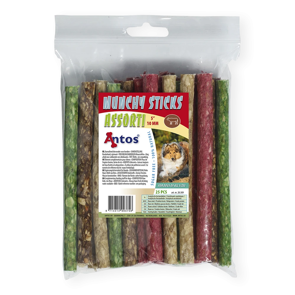 Munchy Sticks 5" 10 mm Assorted 25 pcs