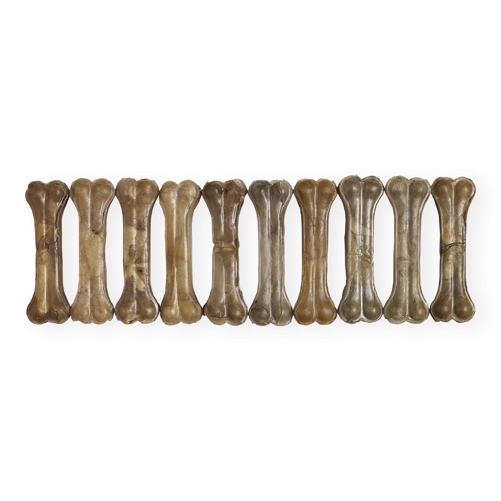 Raw Hide Pressed Bone 6½" Natural 100-105 gr