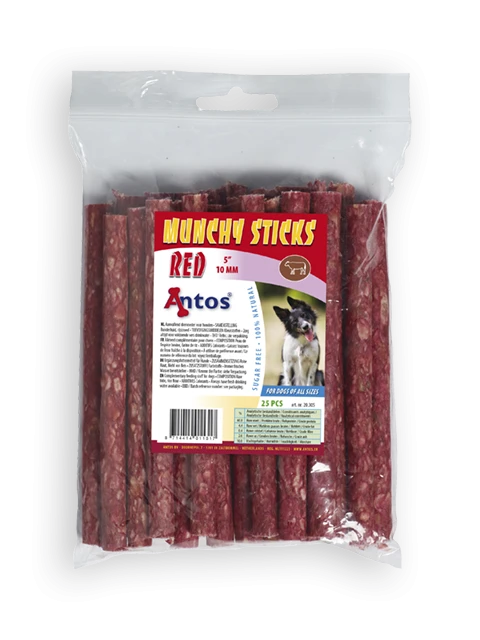 Munchy Sticks 5" 10 mm Red 25 pcs