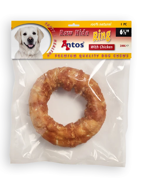 Raw Hide White + Chicken Ring 6½" 1 pc