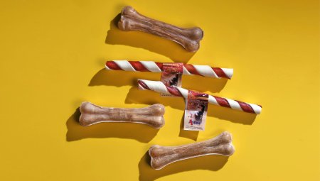Chew sticks made from 100% rawhide