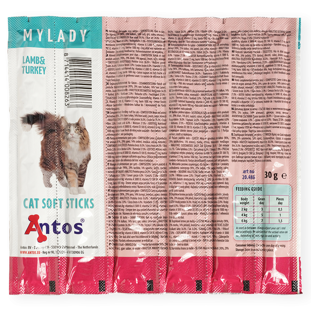 Cat Soft Sticks Mylady Lamb&Turkey 6 pcs