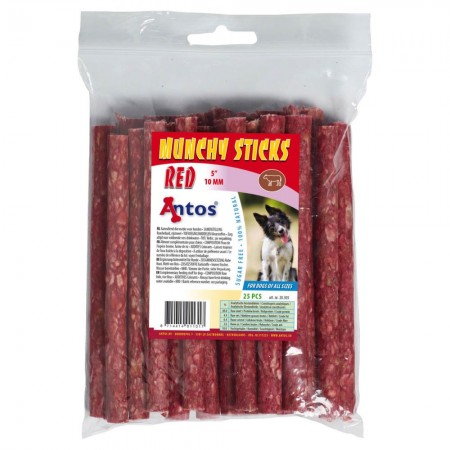 Munchy Sticks 5" 10 mm Red 25 pcs