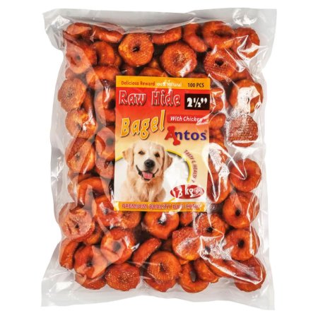 Raw Hide White + Chicken Bagel 2½" 100 pcs