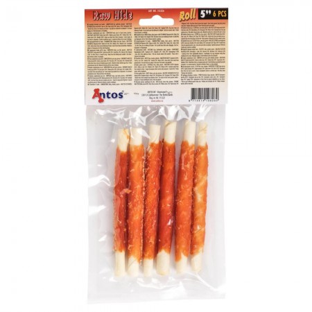 Raw Hide White + Chicken Roll 5" 6 pcs
